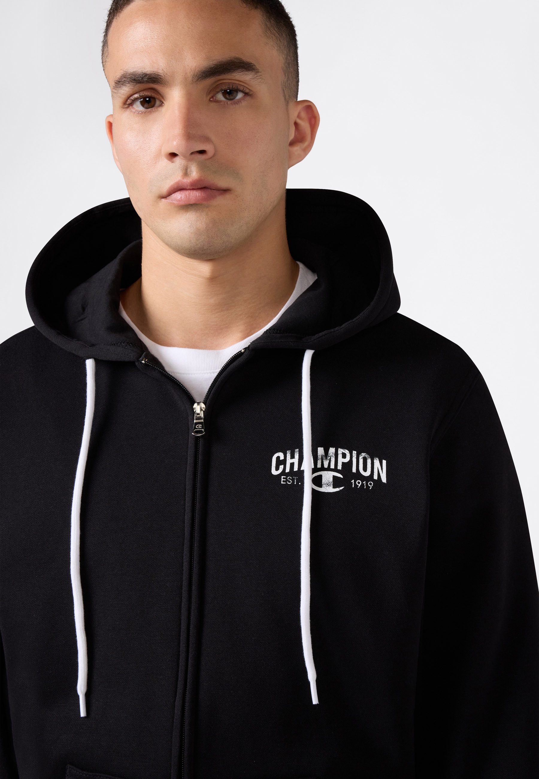 Champion Kapuzensweatjacke SPORTWEAR ZIP-UP HOODIE Standard Fit mit durchgehendem Reißverschluss, Langarm-Design, Standard Fit