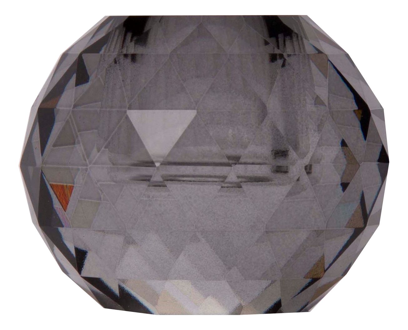 EJA International Kerzenhalter Kristallhalter - Rauchgrau (1 St), 4,5xø6 cm