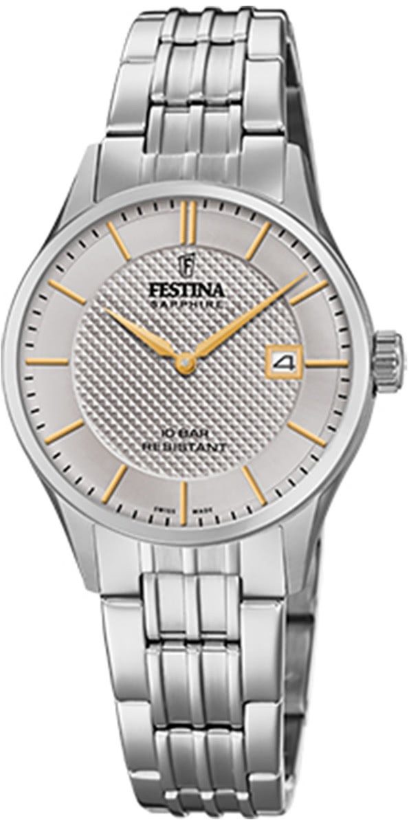 Quarzuhr Festina Damen Uhr F20006/2 Edelstahl