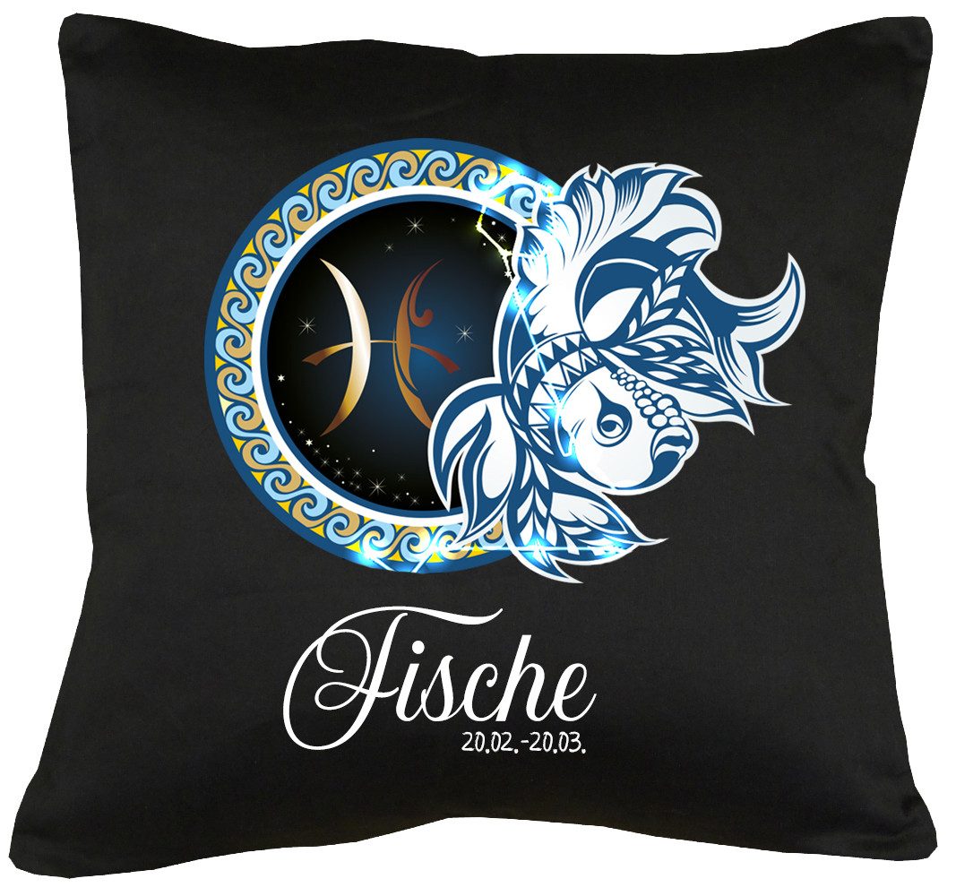 TShirt-People Декоративные подушки Sternzeichen Fische Подушки mit Füllung 40x40cm
