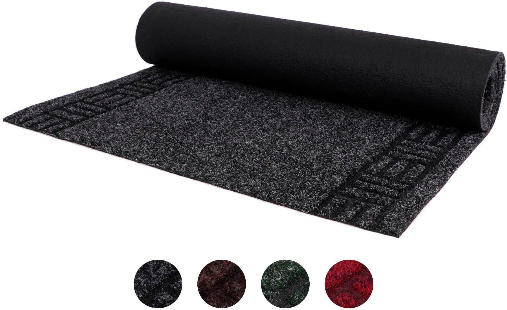 Primaflor-Ideen in Textil Läufer Schmutzfangläufer PRIMAVERA, Made in Belgium, rechteckig, Höhe: 8 mm, Schmutzfangmatte, meliert, mit Bordüre, strapazierfähig, waschbar