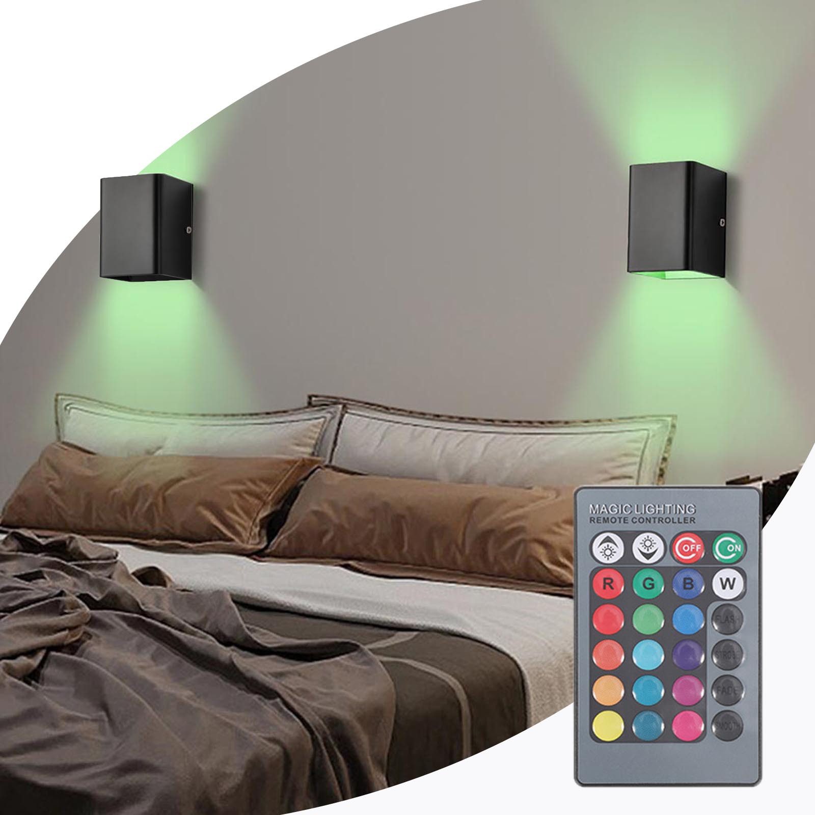 Jibenhome LED Wandleuchte Moderne Wandleuchte RGB Dimmbar mit Fernbedienung günstig online kaufen