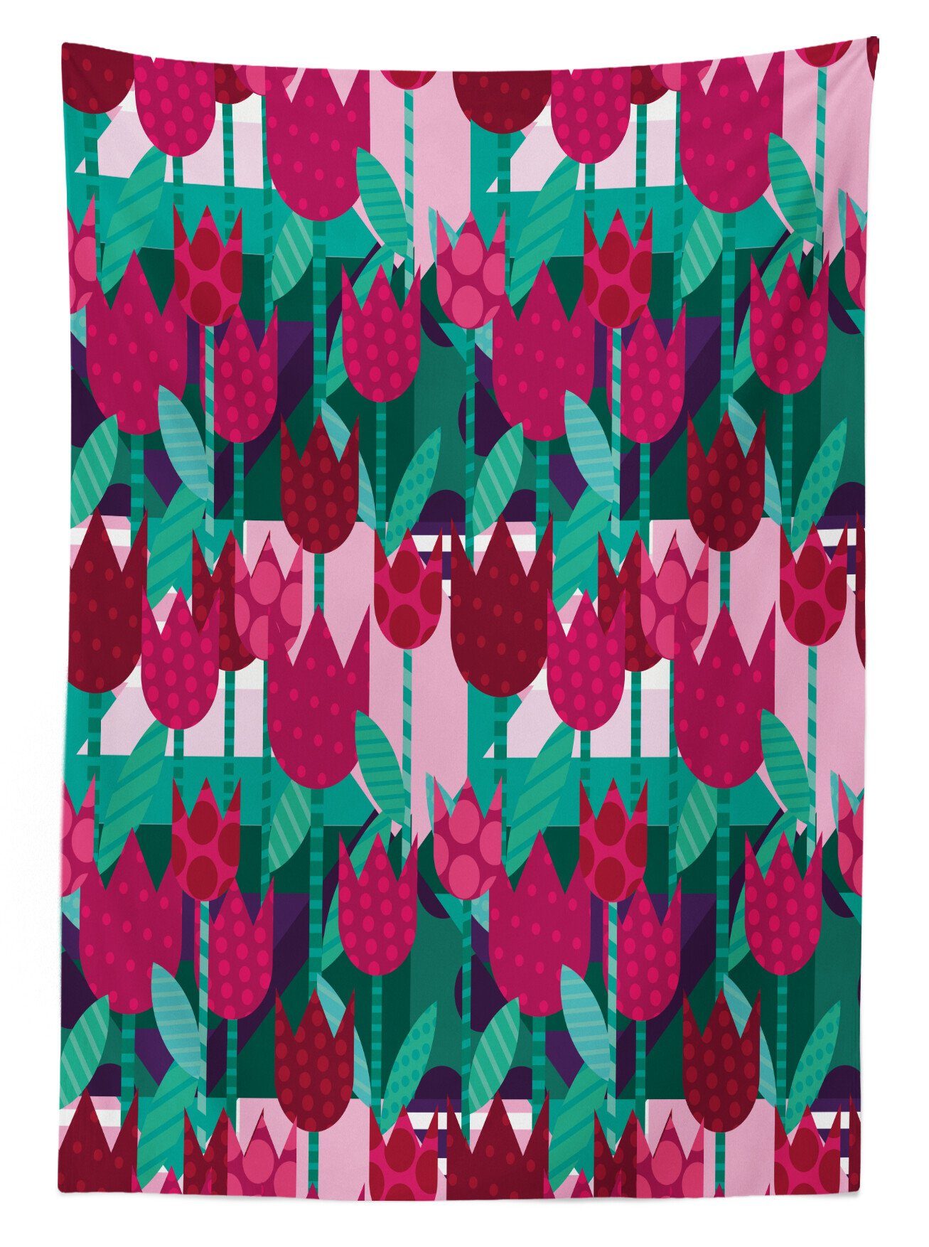 Abakuhaus Tischdecke geeignet Für Blumen Klare Blumen Bereich Tulpen Abstrakte Farbfest Farben, den Waschbar Außen