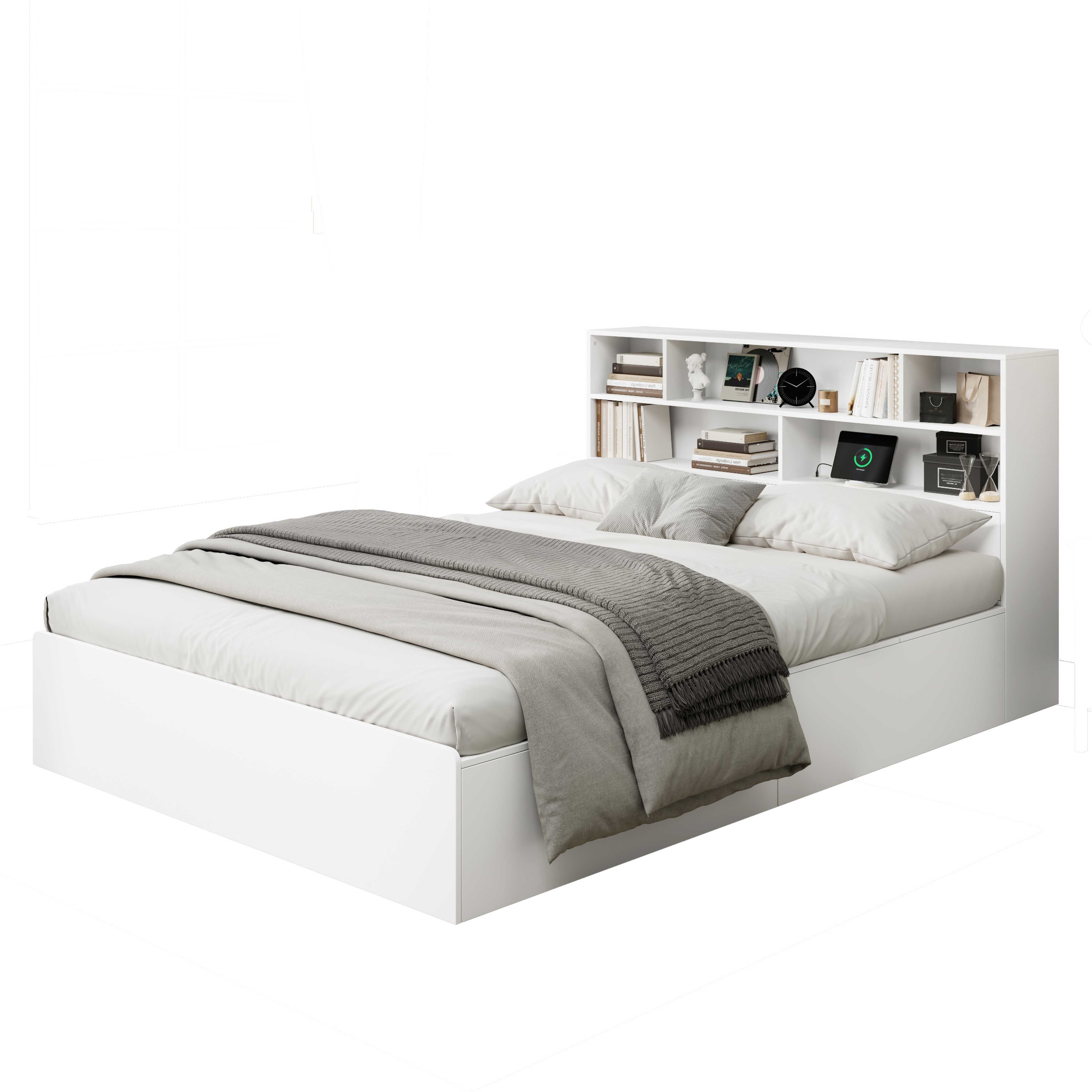 BlingBin Stauraumbett Doppelbett, Massivholzbett mit Stauraum, günstig online kaufen