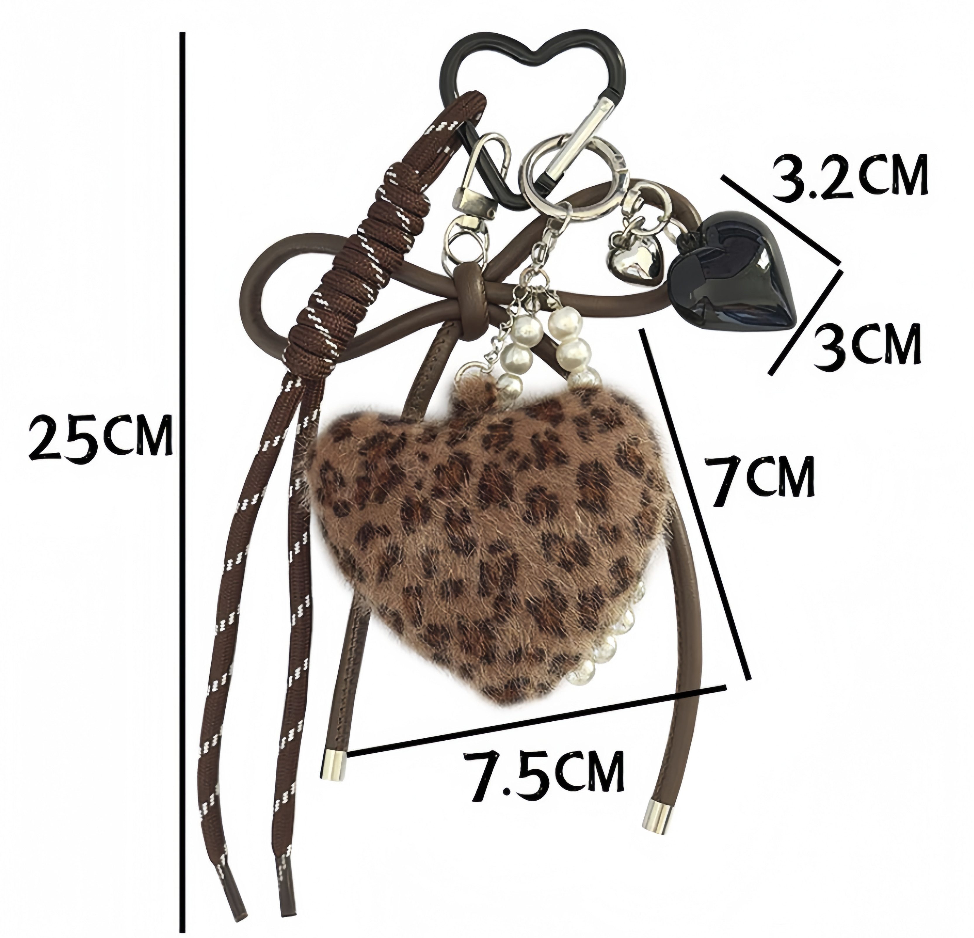 FOUORTUNATE-BEE Schlüsselanhänger Schlüsselanhänger Damen Plüsch Leopard Taschenanhänger weich, Für Tasche Rucksack Autoschlüssel Geschenk Mode Accessoire