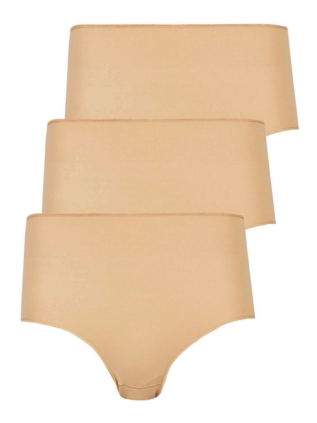 Nina Von C. Taillenslip 3er Pack Damen Taillenslip Secret (Packung, 3-St) Zwickel caramel