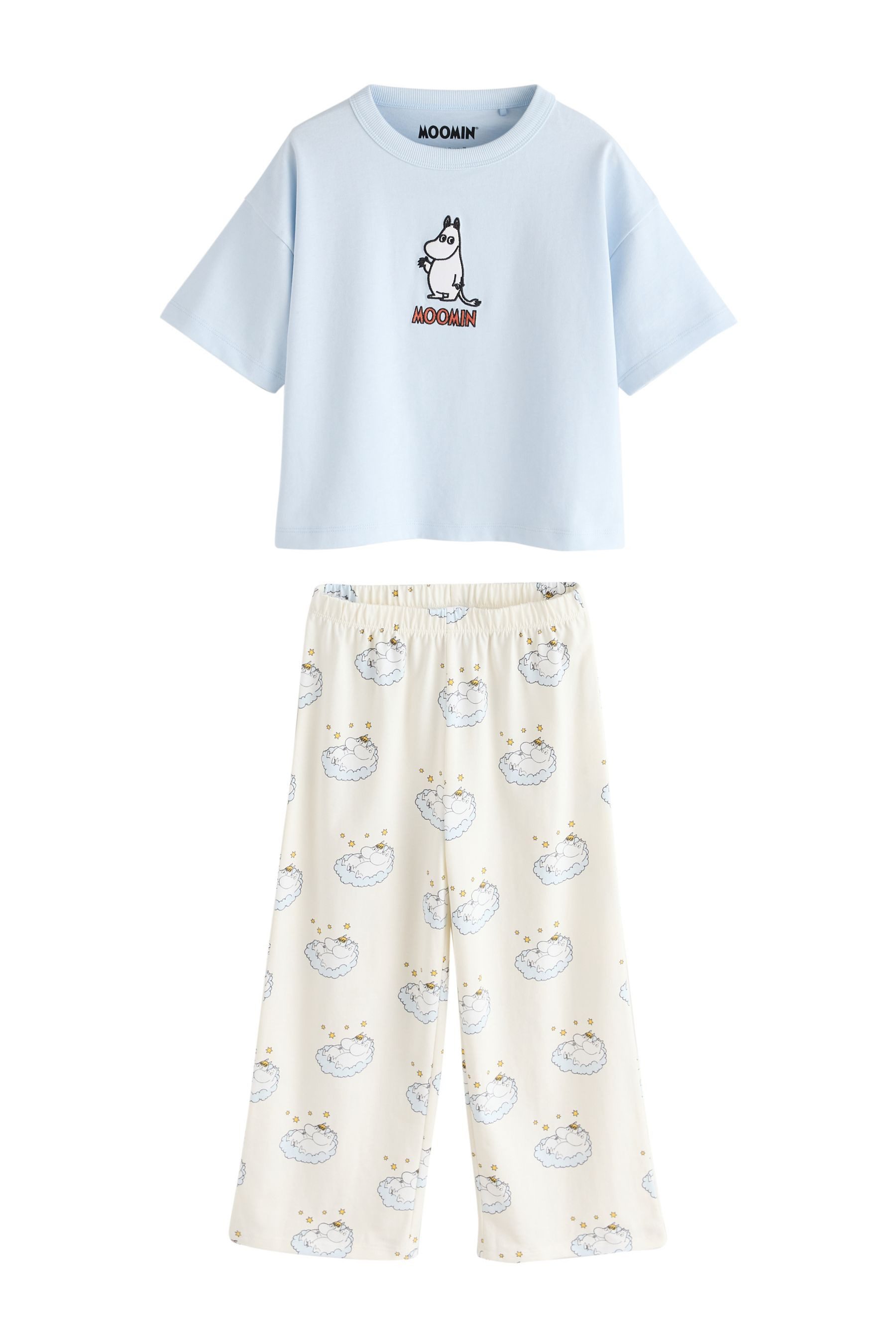 Next Pyjama Moomins Schlafanzug mit weitem Bein, 1er-Pack (2 tlg)