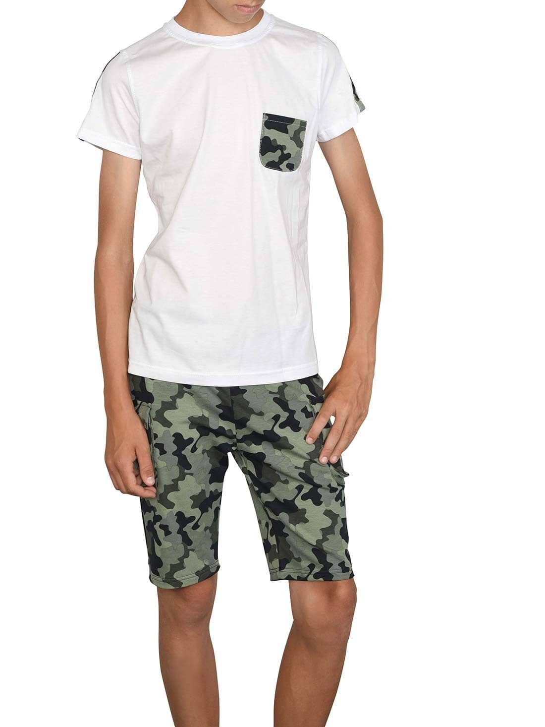 T-Shirt & Shorts »Jungen Sommer Set T-Shirt GAME OVER und Stoff« mit elastischem Bund 1-tlg OTTO Jungen Kleidung Hosen & Jeans Kurze Hosen Capris 