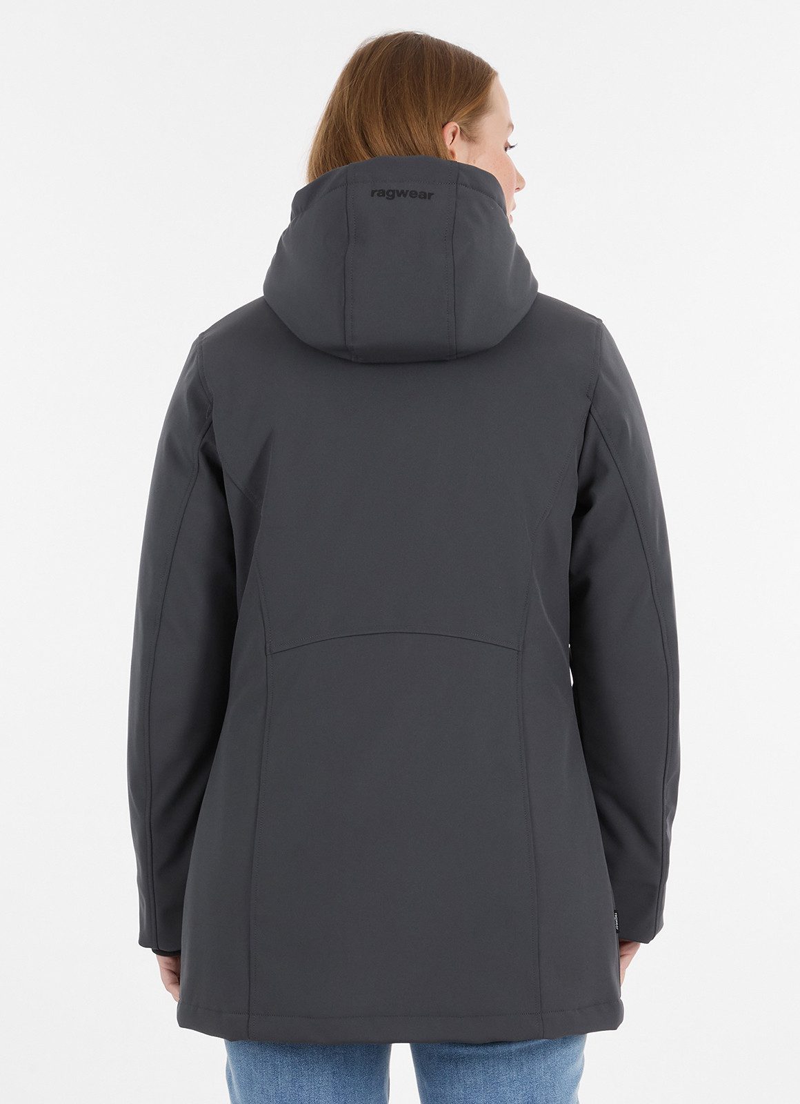 Ragwear Parka NAVANUTI mit Materialmix aus Polyester und Elasthan, hüftbedeckende Schnittform