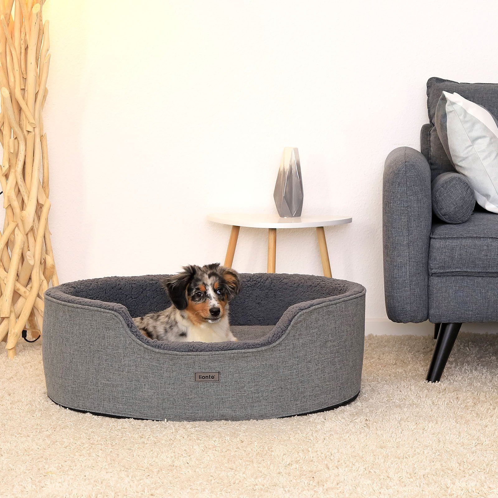 Thumbnail - lionto Tierkissen lionto Hundebett mit Wendekissen waschbar Katzenbett Haustierbett, Plüsch