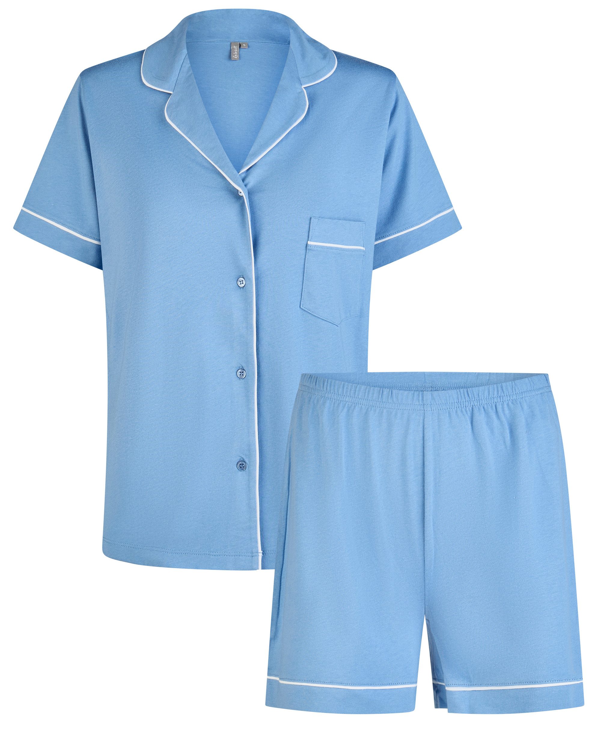 By Louise Shorty Sleep Chic (Set, 2 tlg., 2-teilig) Damen Pyjama Button Dow günstig online kaufen