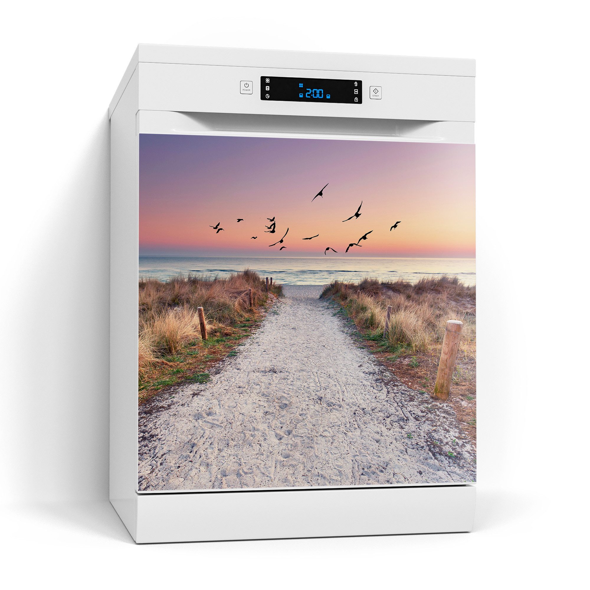 DEQORI Magnetfolie 'Strandaufgang zur Ostsee', Spülmaschine Magnetmatte magnetisch Magnetfolie Folie Schutz