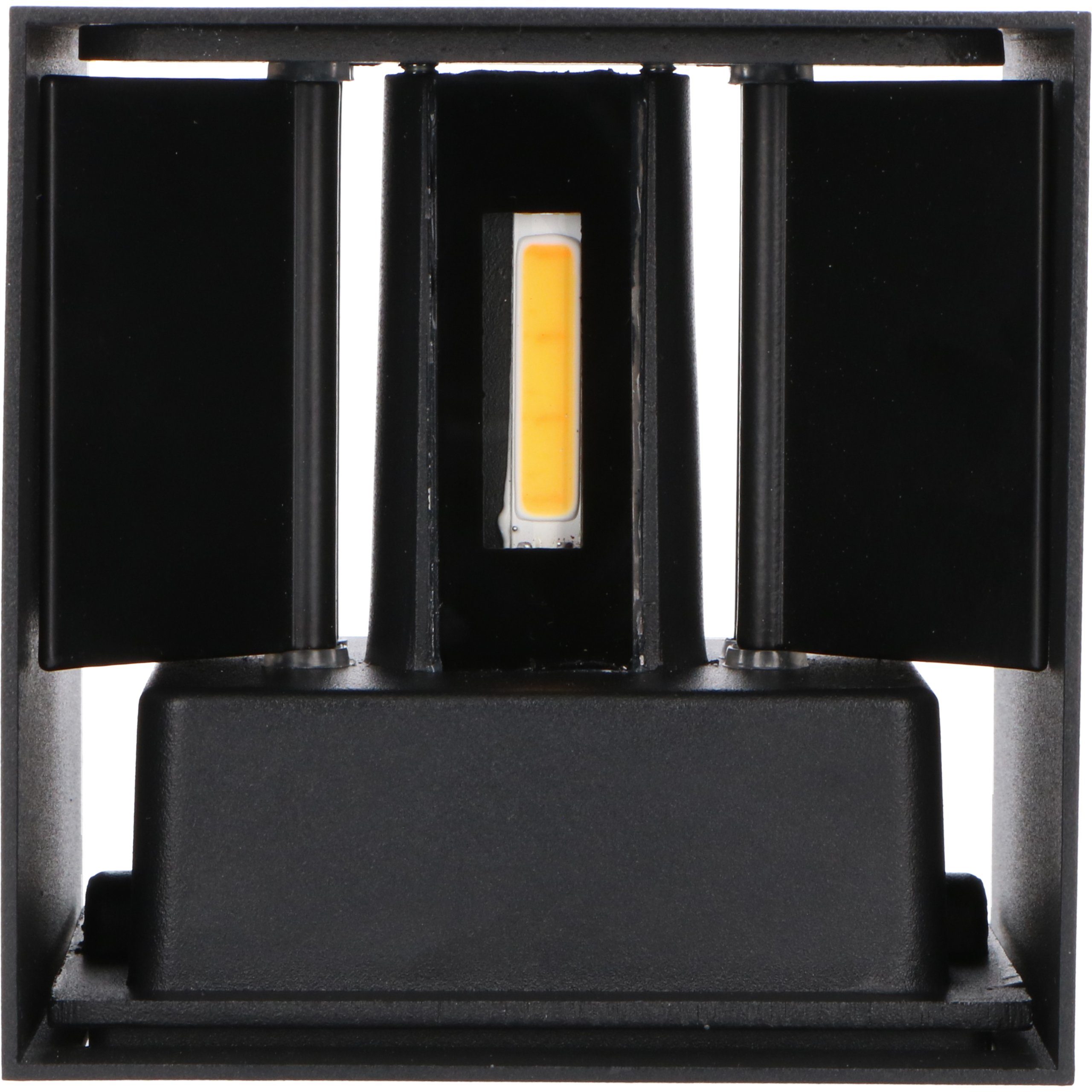 LED's light LED 6 Außen-Wandleuchte LED Außen-Wandleuchte, warmweiß schwarz Watt IP65 1000555 Up-Down LED