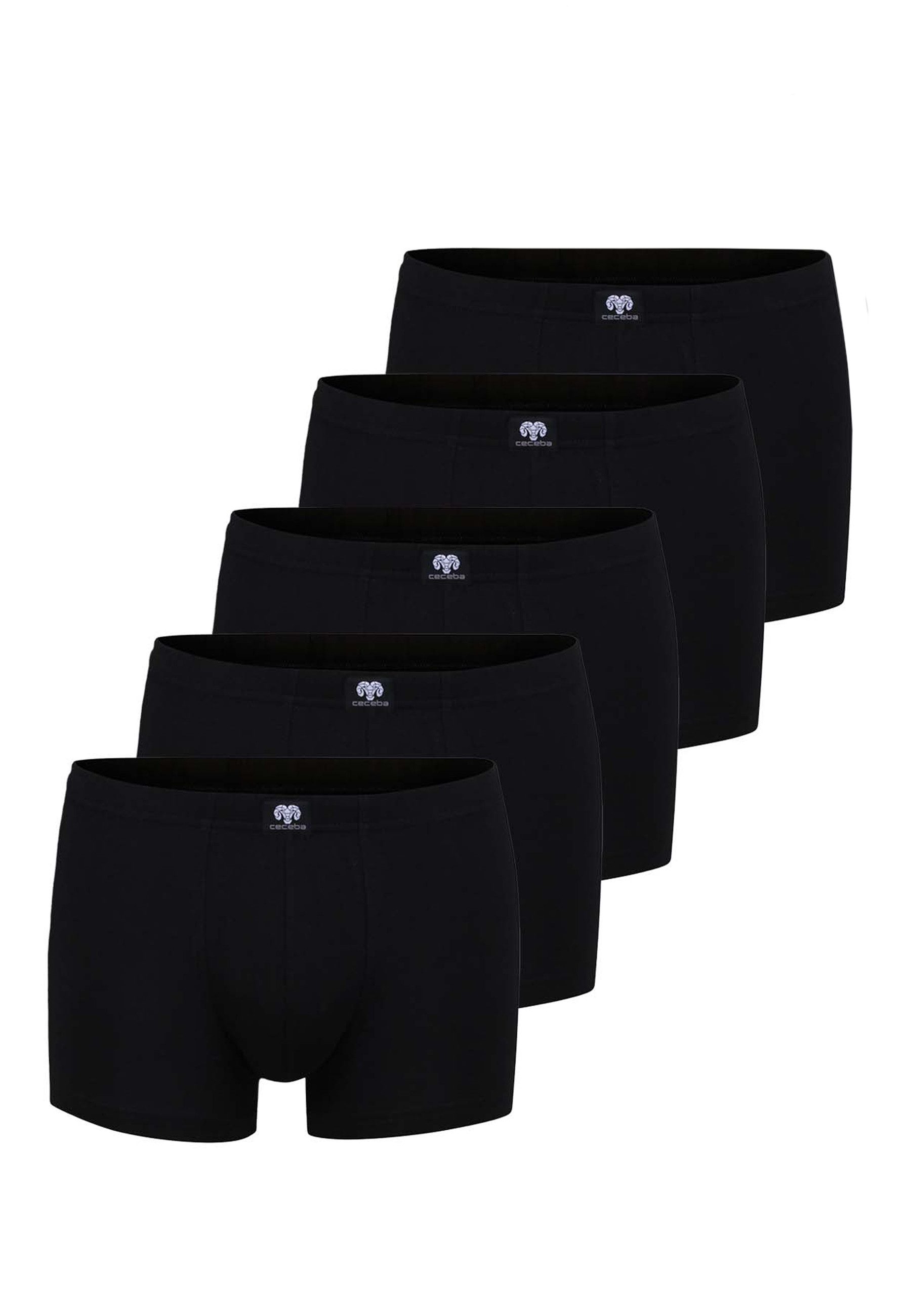 CECEBA Boxershorts CECEBA Herren Pants schwarz uni 10er Pack (10-St)