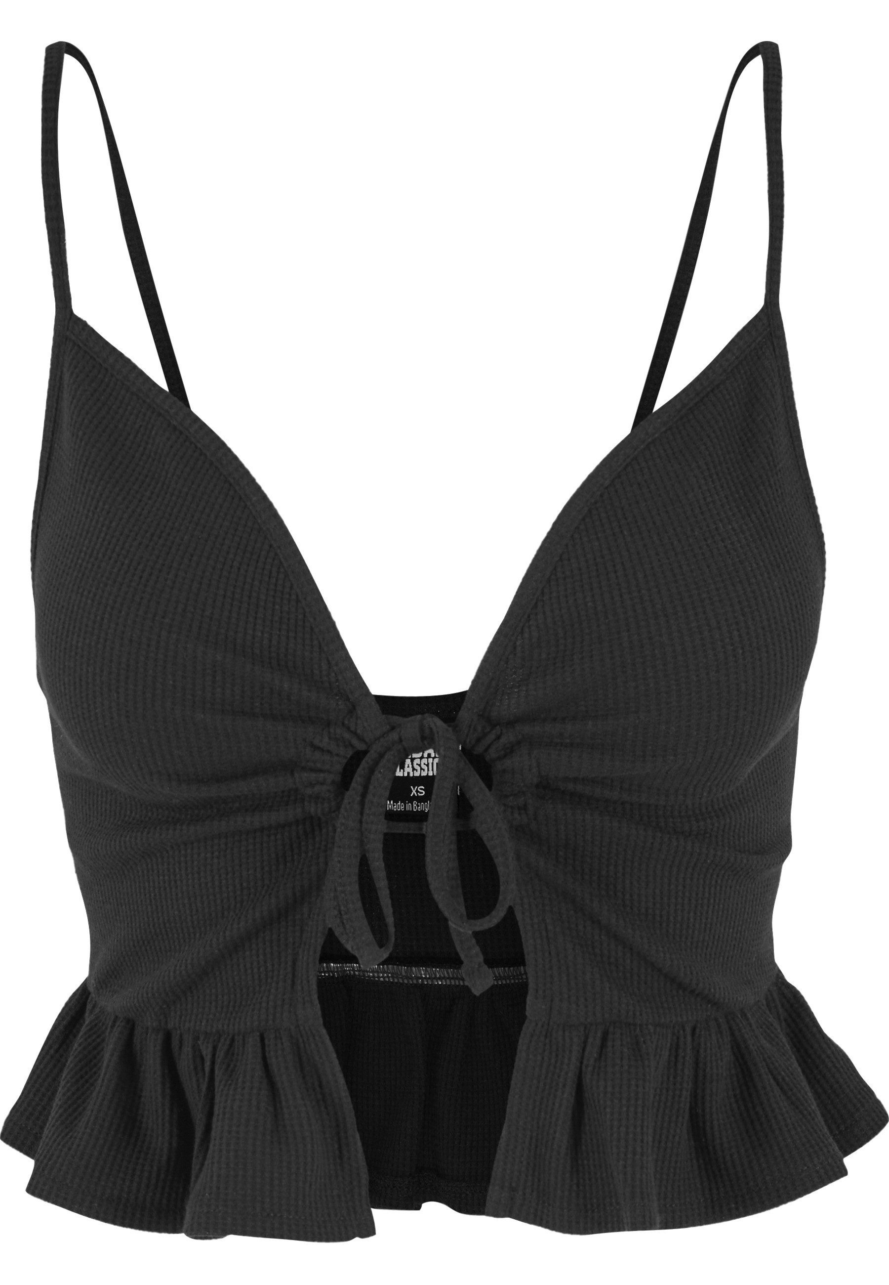 URBAN CLASSICS Tanktop Urban Classics Damen Ladies Waffle Pique Ruffle Top günstig online kaufen