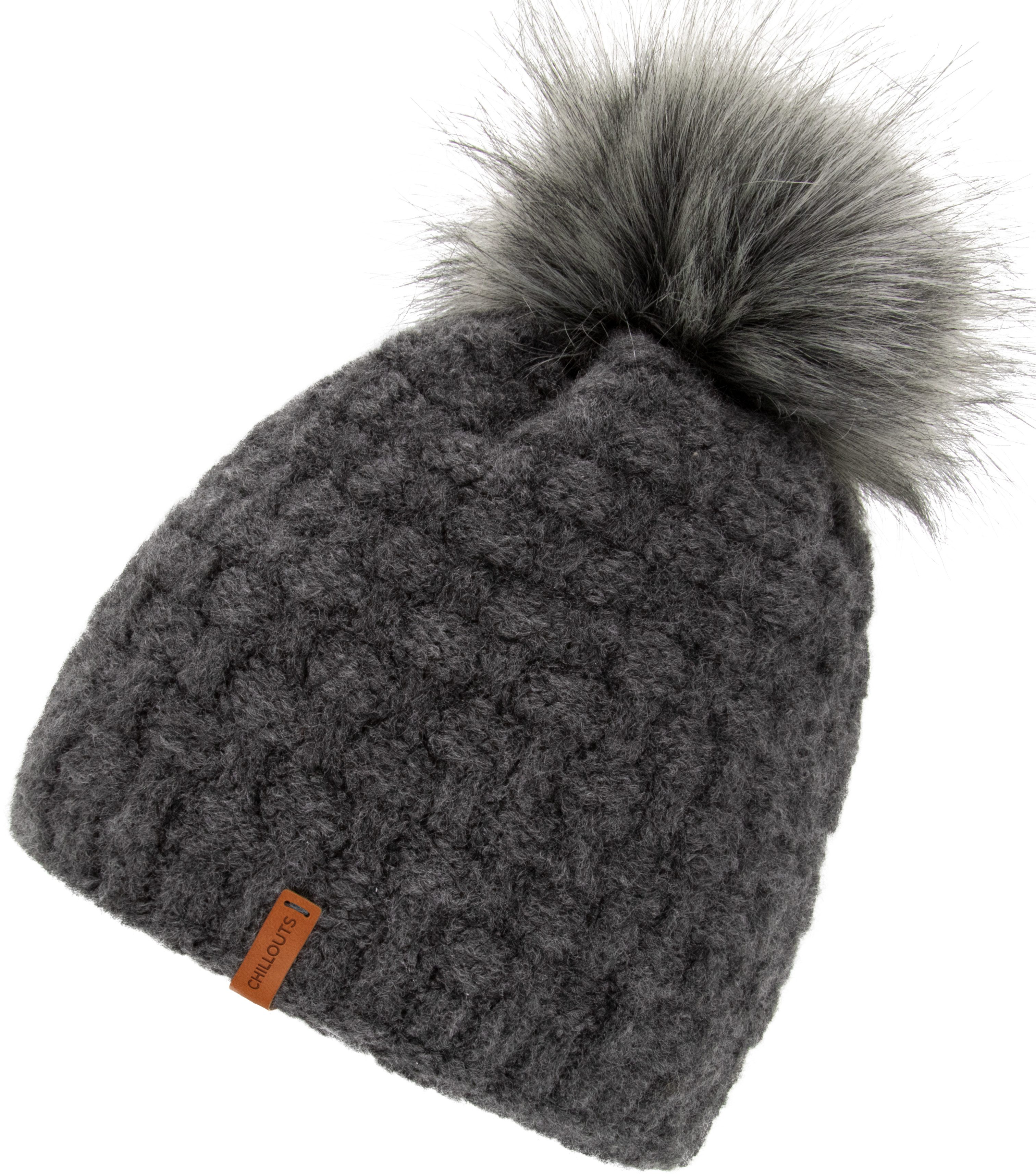 chillouts Beanie Ronja Hat Flauschige Wintermütze mit abnehmbarem Pompon