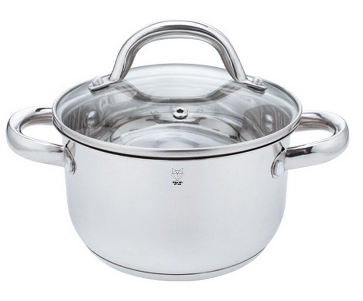 Gustav Voss Kochtopf induktionsfähiger Edelstahl Topf, Edelstahl (Induktionskochtopf), Induktion Literskala