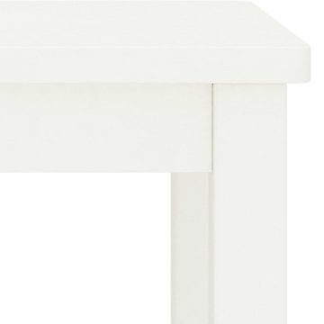 vidaXL Nachttisch Nachttisch Weiß 35x30x47 cm Massivholz Kiefer (1-St)
