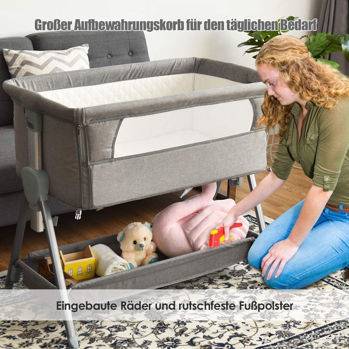 COSTWAY Babybett Beistellbett günstig online kaufen