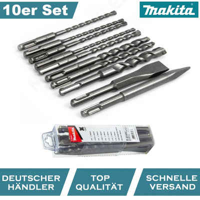 Makita Bohrer- und Bit-Set »SDS-Plus Bohrer Meissel Set Bohrersatz 10 Stk Makita D-46361«, (10-tlg)