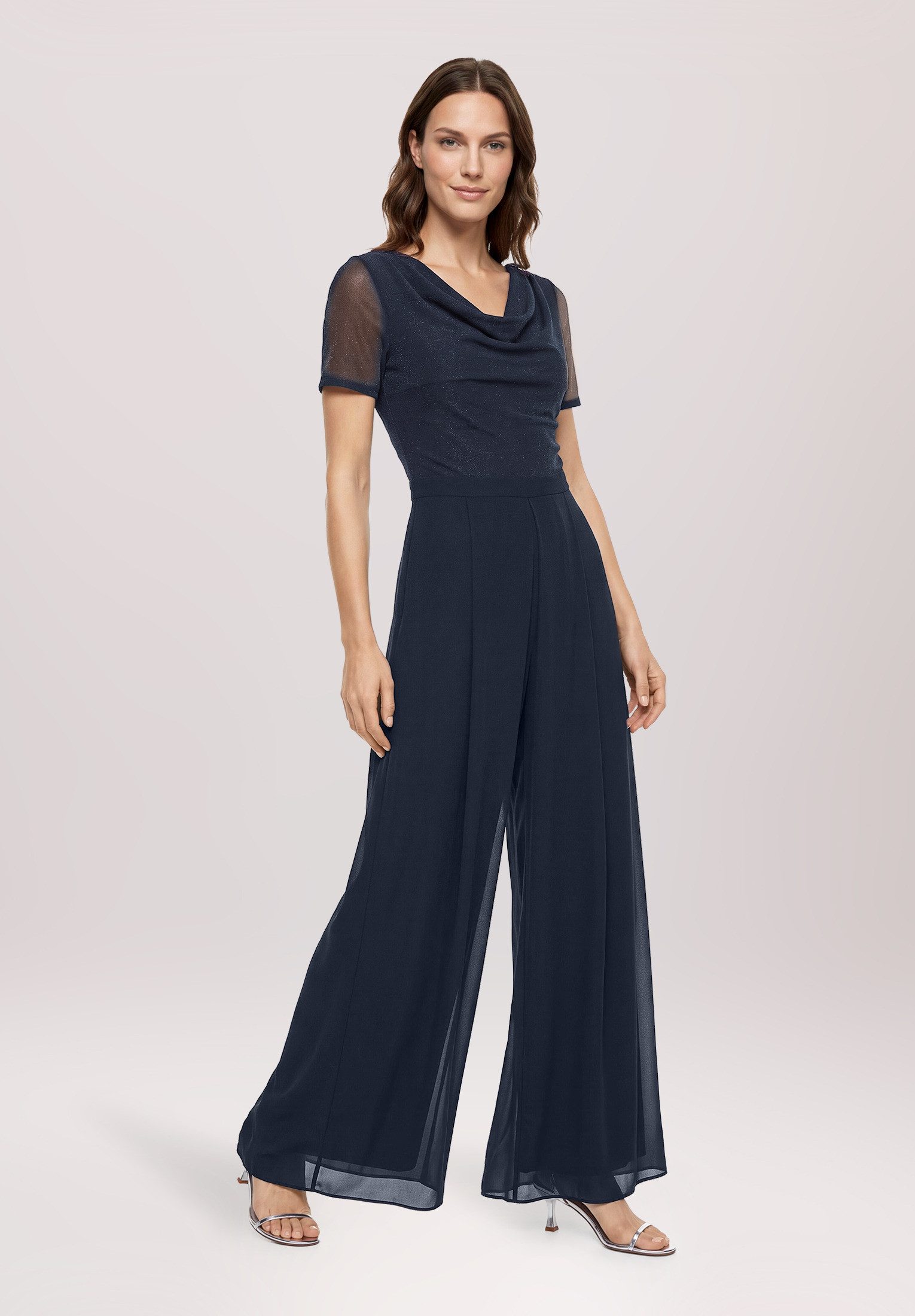 Vera Mont Overall Damen mit Wasserfallausschnitt (1-tlg)