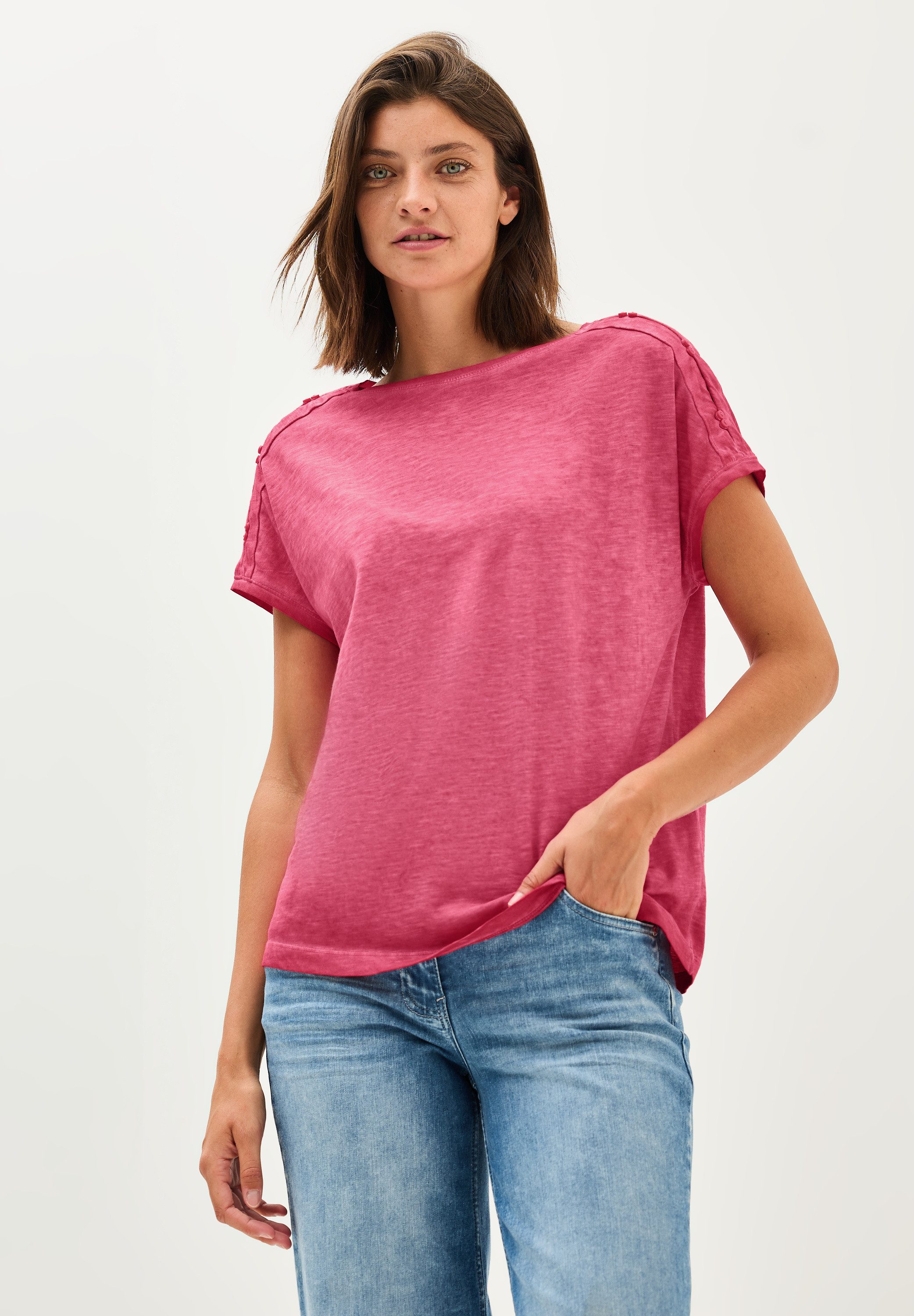 CECIL T-Shirt mit Knopfdetail günstig online kaufen