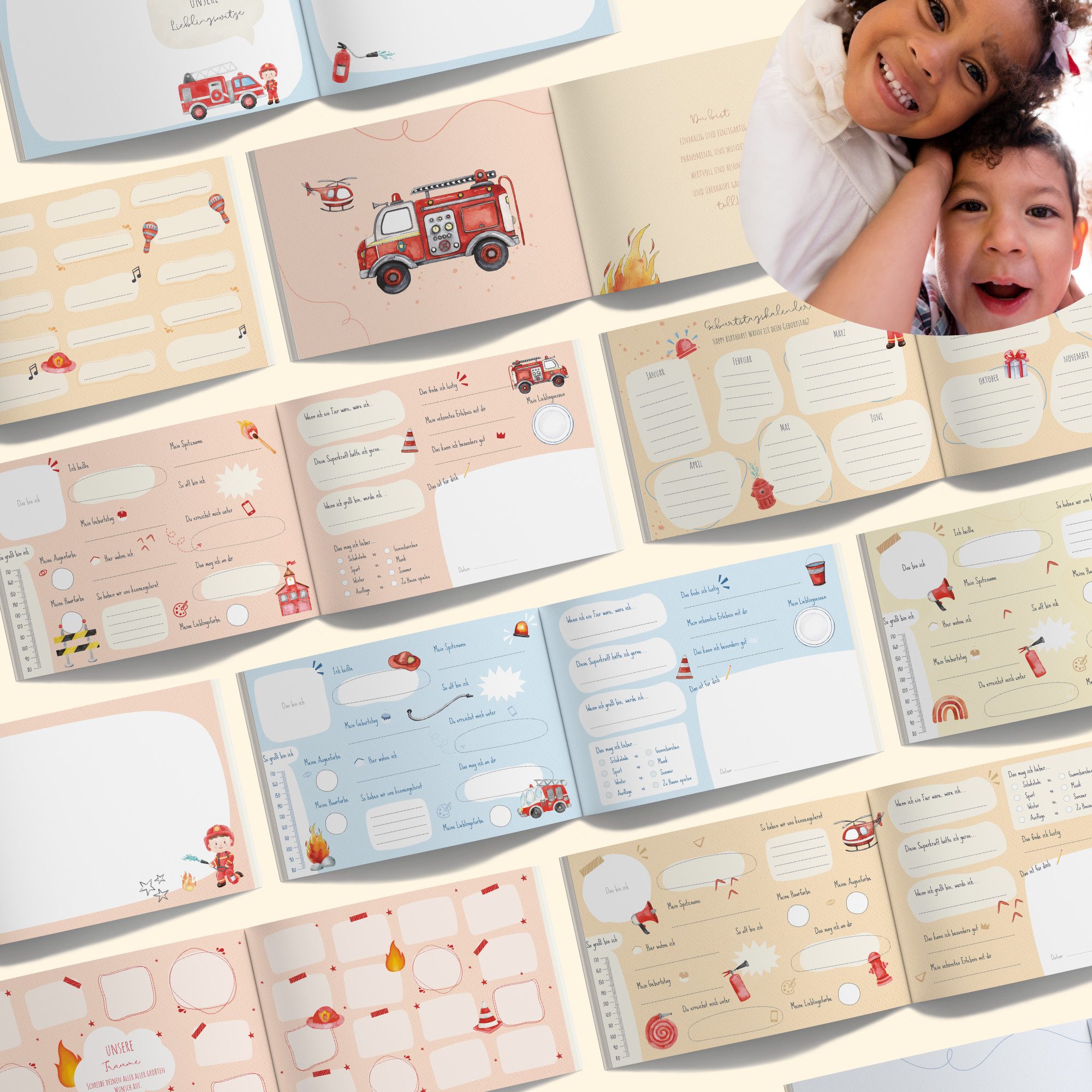 MeinBaby123® Tagebuch Freundebuch für Kinder, Freundschaftsalbum, Freundealbum Kindergarten und Schule, Freundschaftsbuch Hardcover