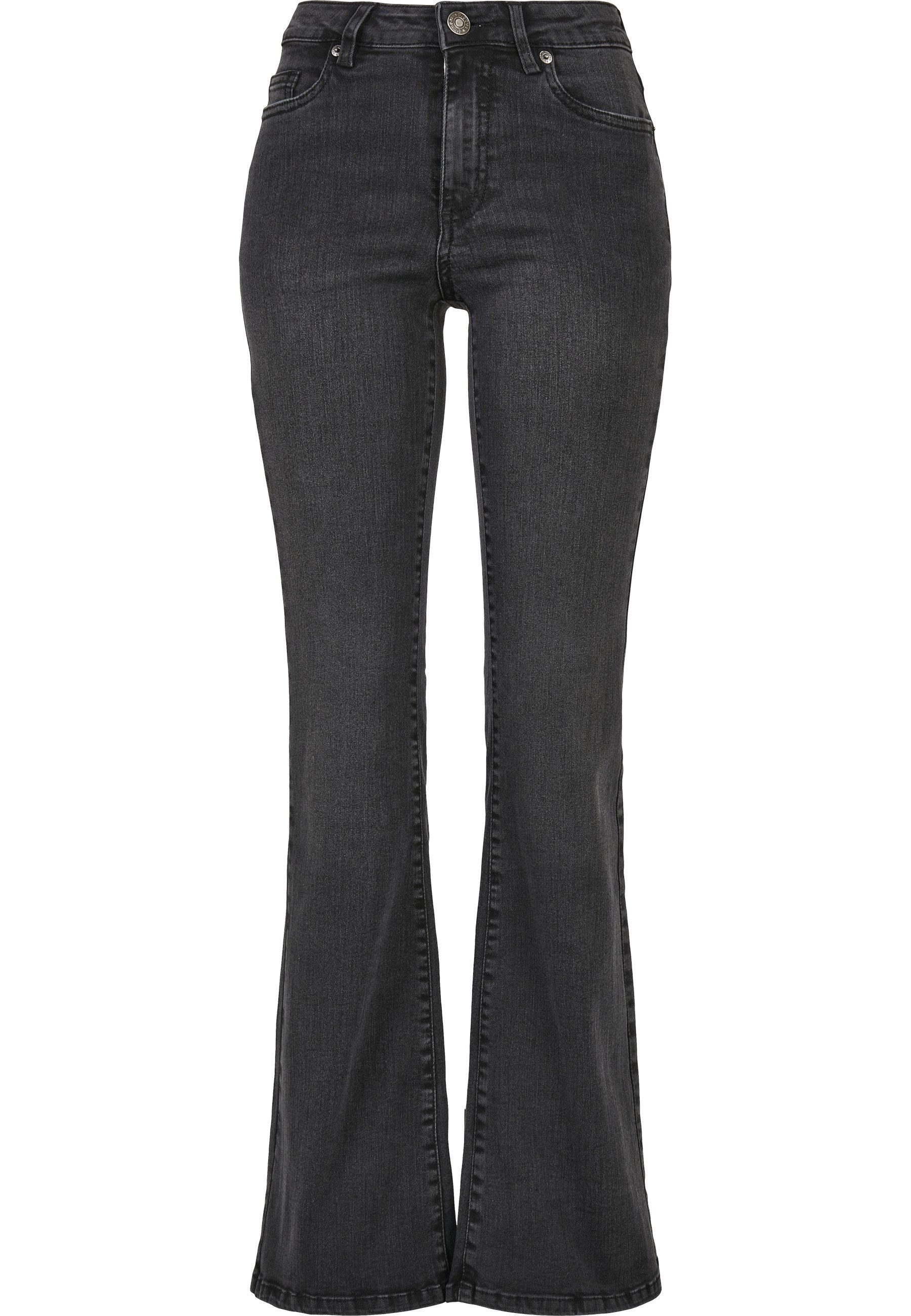 URBAN CLASSICS Bequeme Jeans Urban Classics Damen Ladies High Waist Flared Denim Pants (1-tlg)