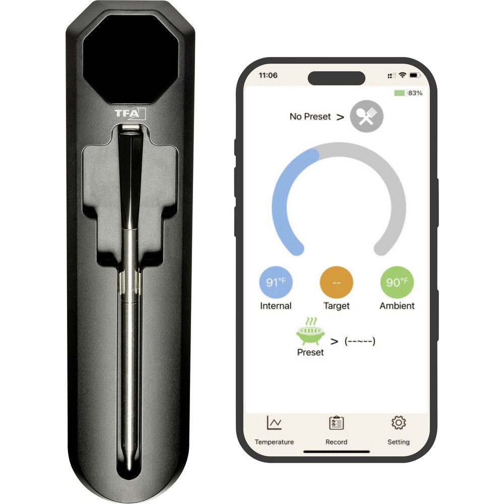 TFA Dostmann Grillerweiterung TFA Dostmann SMART BBQ KÜCHEN-CHEF 2 Gas, Grillwagen, Kugel, Kombi, Mo