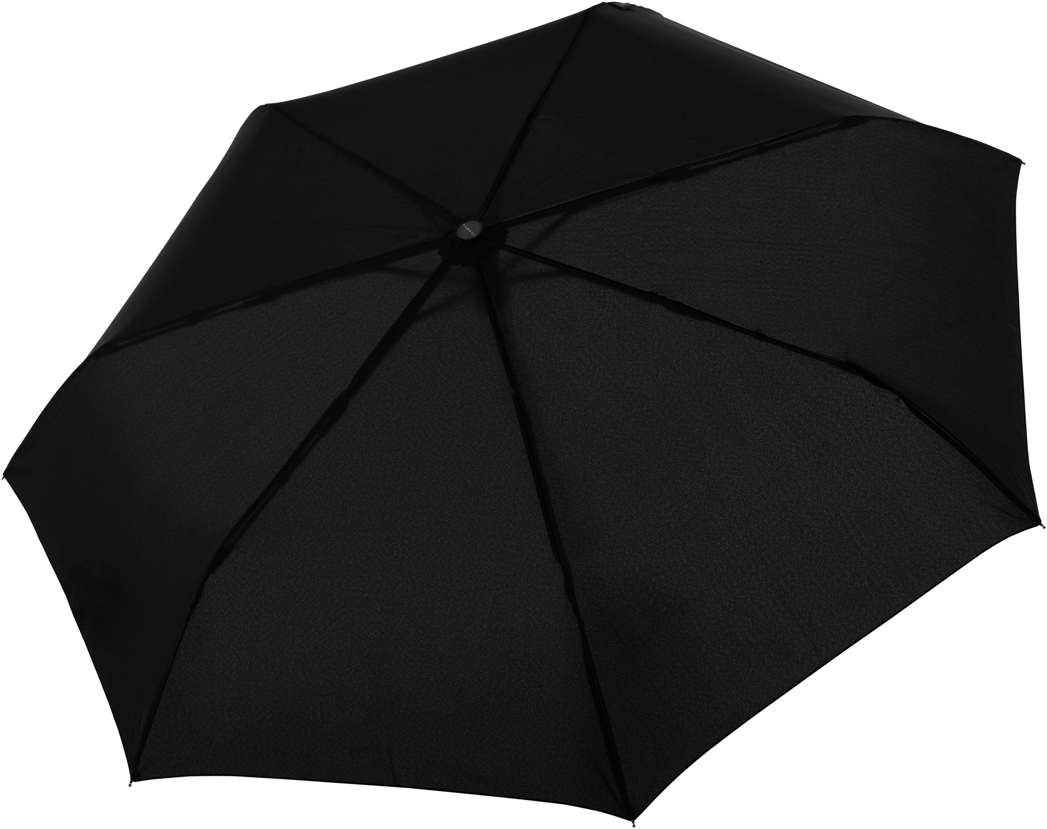 bugatti Taschenregenschirm Mate, uni black, mit black« »Mate, Taschenschirm Rundhakengriff für Herren, uni
