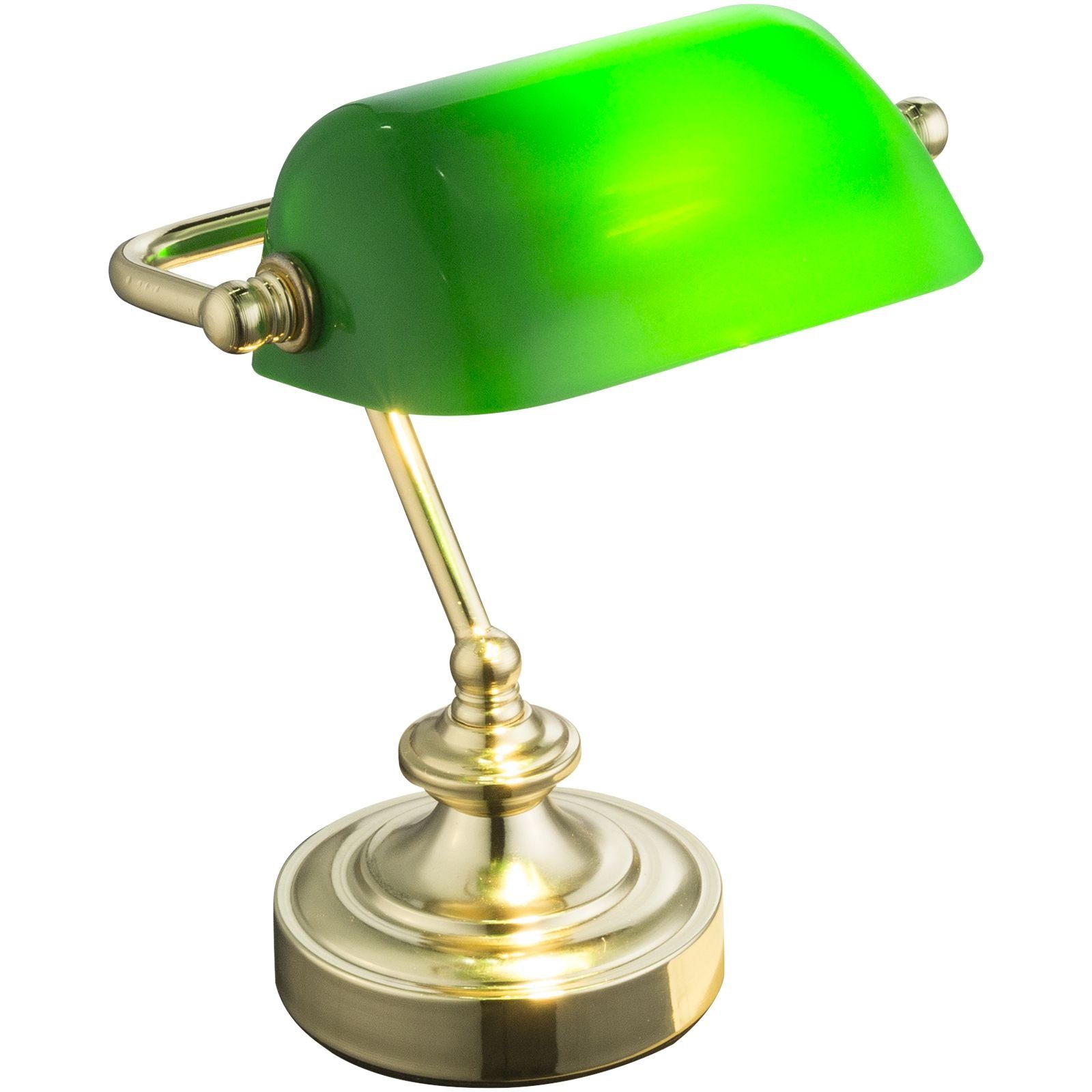 Globo Tischleuchte GLOBO Tischlampe Tischleuchte Schreibtischlampe retro Banker Lampe, grün, Nachttischleuchte, Nachttischlampe, ohne Leuchtmittel, Lichtfarbe ist abhängig vom Leuchtmittel, Schreibtischleuchte, Wohnzimmer, Schlafzimmer, Esszimmer, Flur