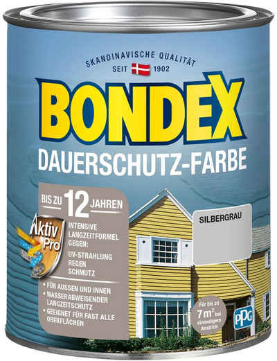 Bondex Wetterschutzfarbe DAUERSCHUTZ-FARBE, für Außen und Innen, Wetterschutz mit Aktiv Pro Langzeitformel