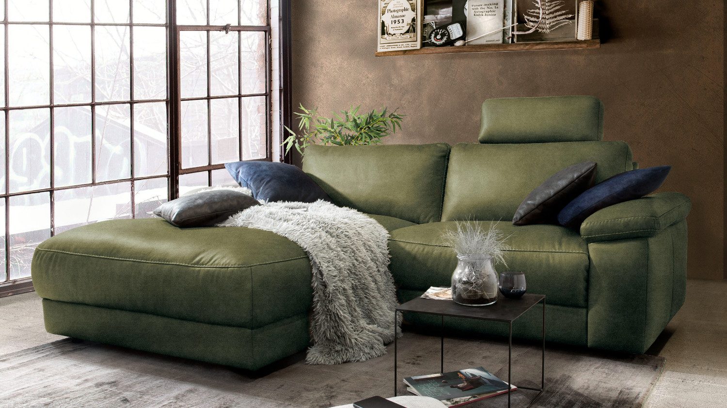 KAWOLA Ecksofa LOLA, Couch L-Form rechts oder links, Sitzvorzug motorisch, günstig online kaufen