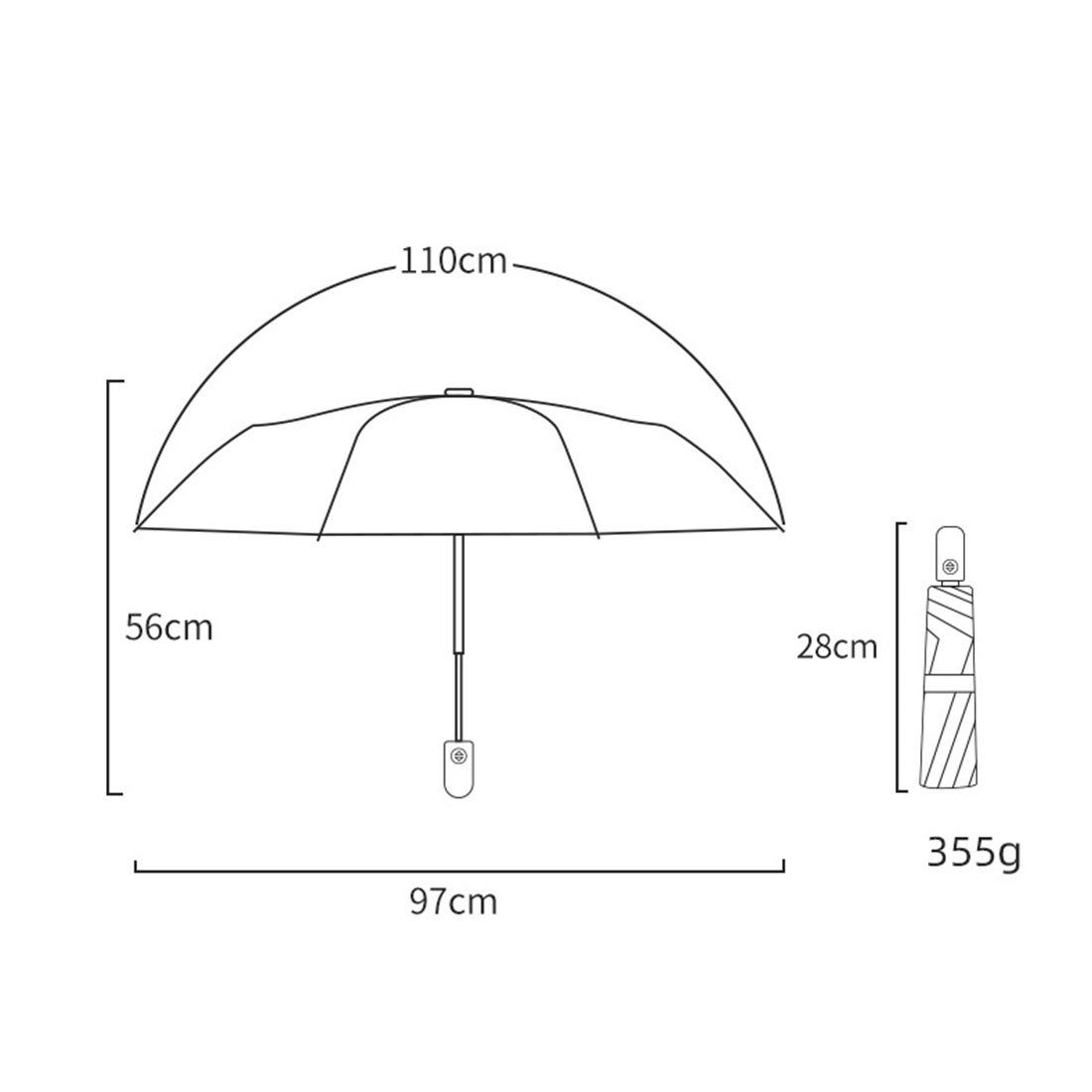 YOOdy~ Taschenregenschirm UV-Schutzschirm Taschenschirme schützt vor und Sonne Regen