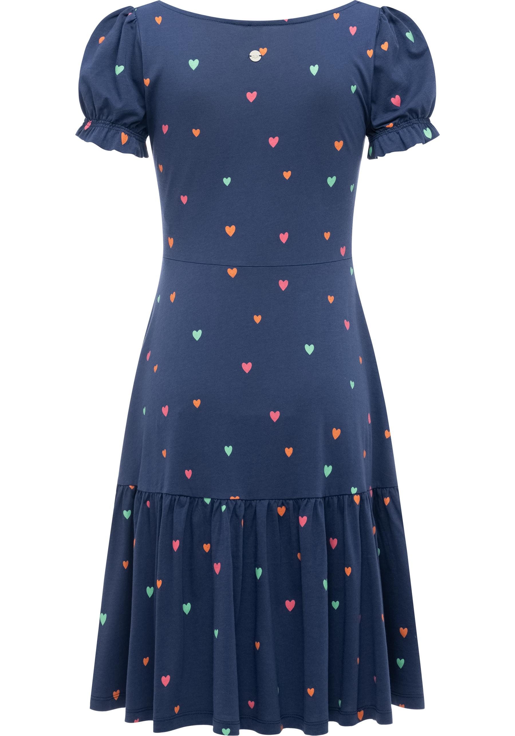 Ragwear A-Linien-Kleid Orise Print Knielanges verspieltes Sommerkleid