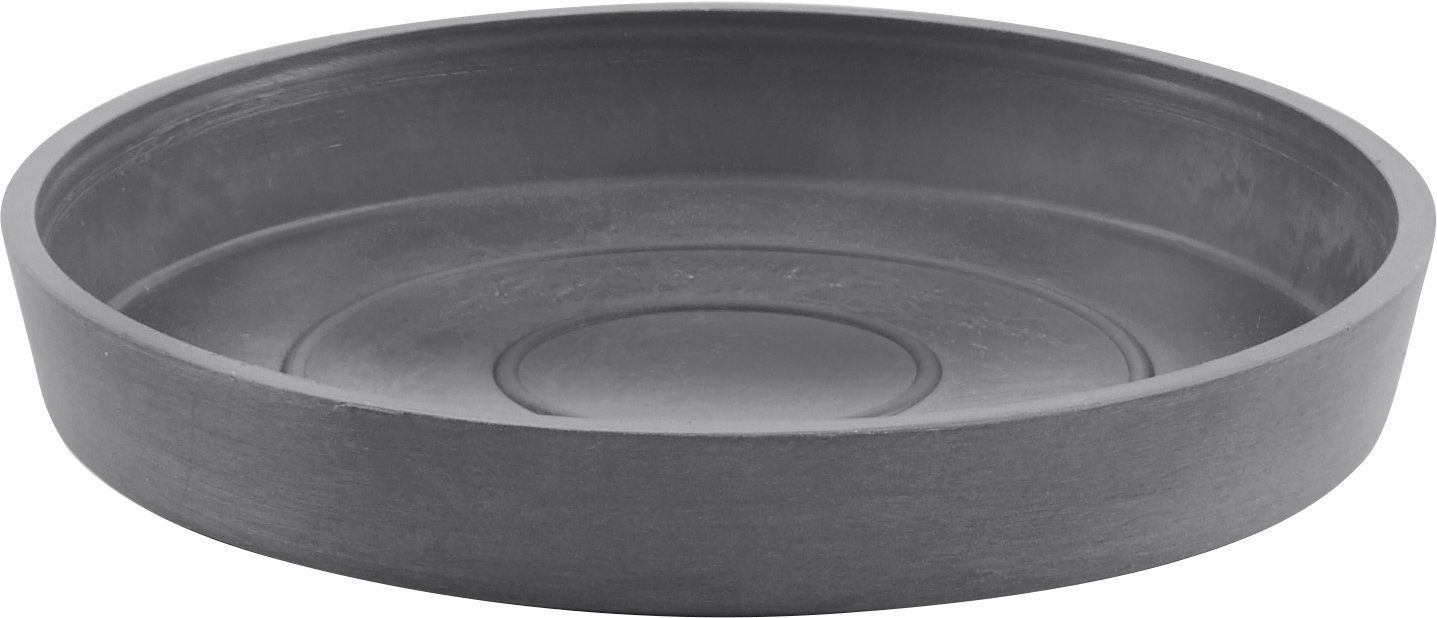 ECOPOTS Blumentopfuntersetzer ROUND SAUCER Grey, BxTxH: 18x18x2,5 cm