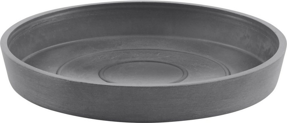 ECOPOTS Blumentopfuntersetzer ROUND SAUCER Grey, BxTxH: 18x18x2,5 cm