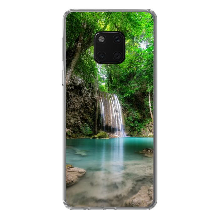 MuchoWow Handyhülle Dschungel - Wasserfall - Pflanzen - Wasser - Natur Handyhülle Huawei Mate 20 Pro Handy Case Silikon Bumper Case