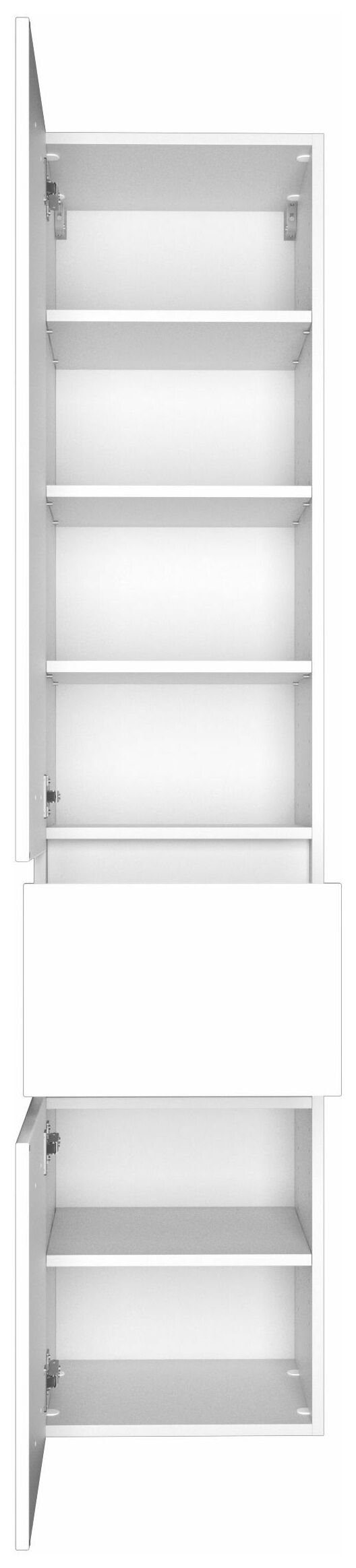HELD MÖBEL Hochschrank Seitenschrank Baabe 40 cm weiß/matt weiß