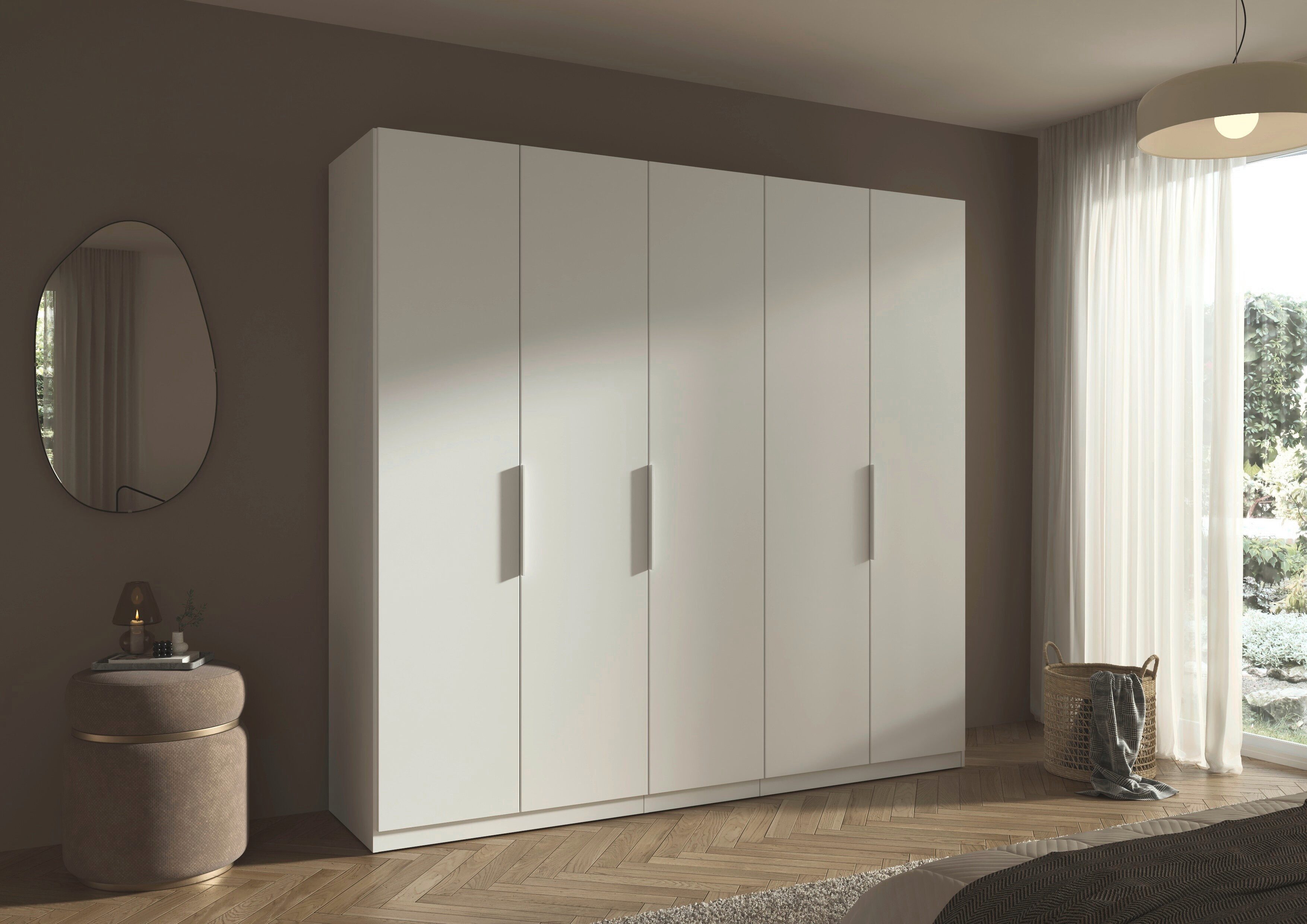 rauch Kleiderschrank Schrank Möbel Schlafzimmer Garderobe Kinderzimmer WELTNEUHEIT TYNDA (3 Ausstattungsvarianten - Breiten 47-405 cm, Höhen 187/212/231 cm) PATENTIERTES SCHNELLMONTAGESYSTEM, Soft-Close-Funktion MADE IN GERMANY