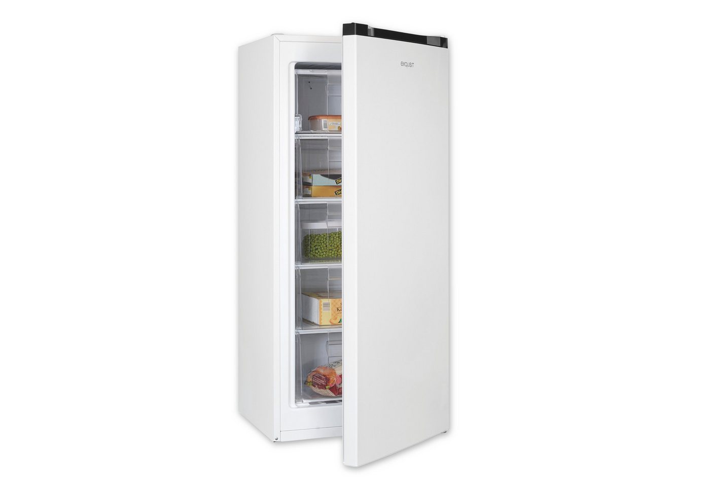 exquisit Gefrierschrank GS145-050C weiss, 125,9 cm hoch, 54 cm breit, Perfekt für Ihre Küche: flexibel, praktisch & klar strukturiert