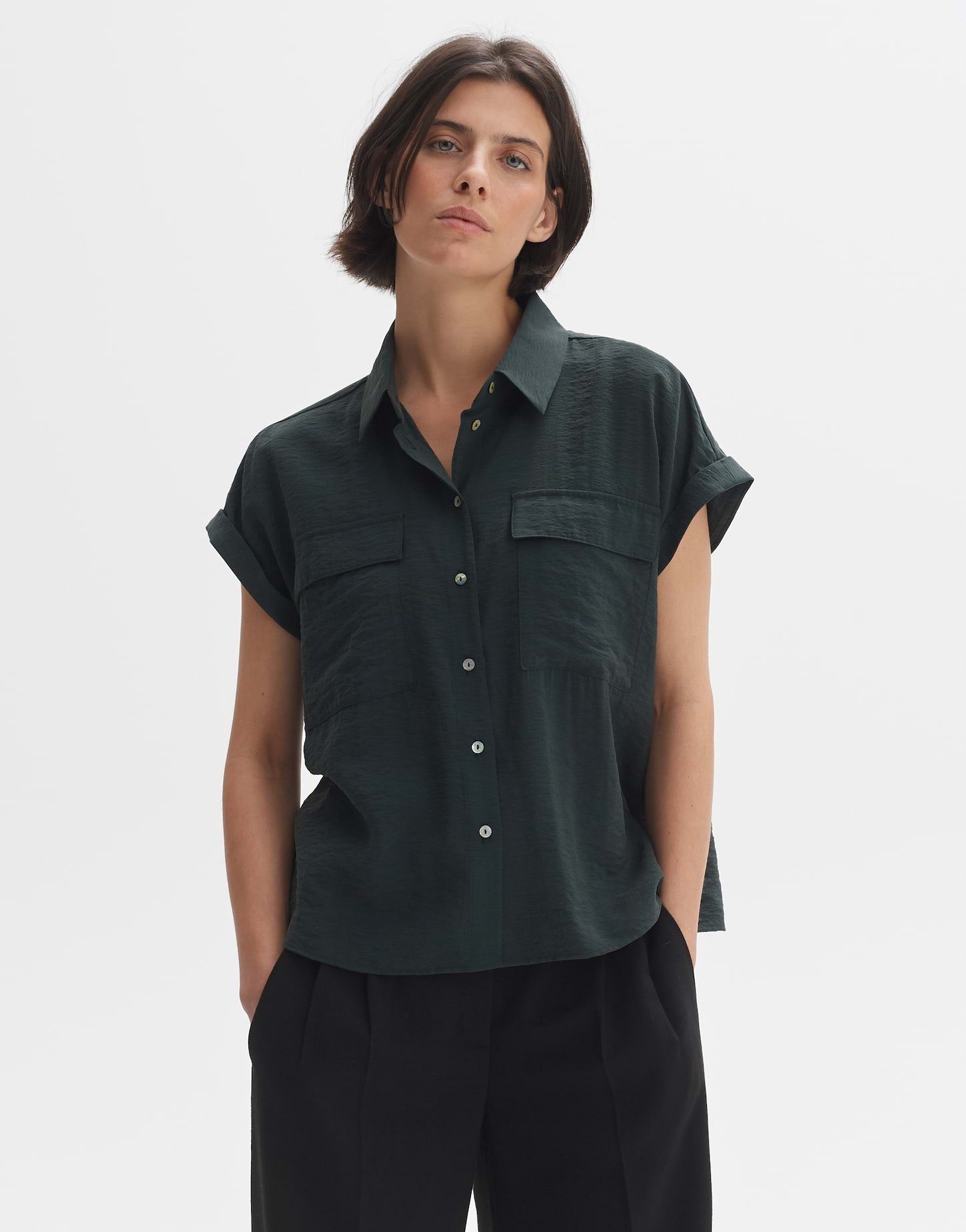 Kurzarmbluse Hemdbluse FITARA