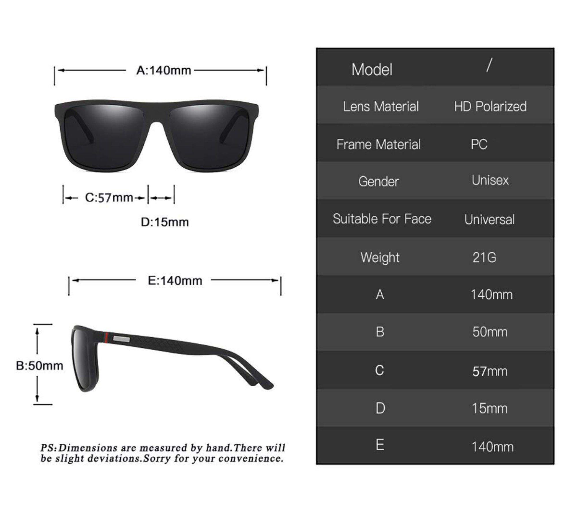 ibettertec Sonnenbrille Polarisierte Sonnenbrille Herren/Damen, (Vintage/Klassisch/Elegant Brillengestell,HD-Pilotobjektive,Golf/Fahren/Angeln/Reisebrille/Outdo – Bild 3 von 5