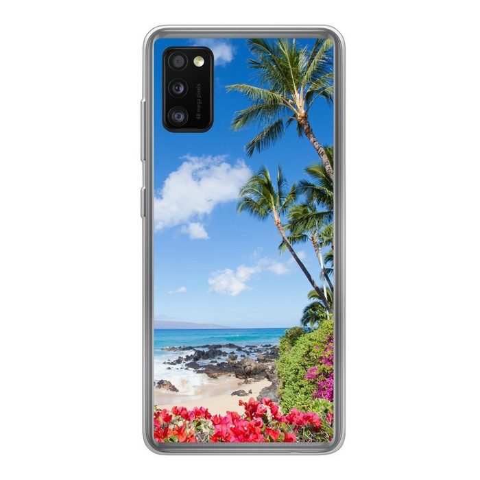 MuchoWow Handyhülle Bunte Blumen auf der tropischen Insel Maui Handyhülle Samsung Galaxy A41 Smartphone-Bumper Print Handy
