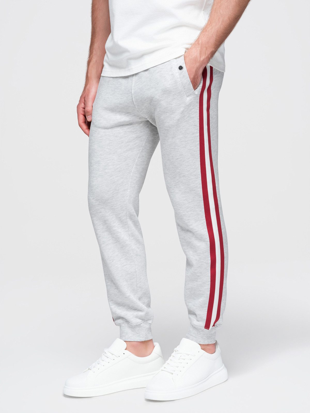 OMBRE Sweathose Sweatpants mit Paspeln und gerippten Beinen