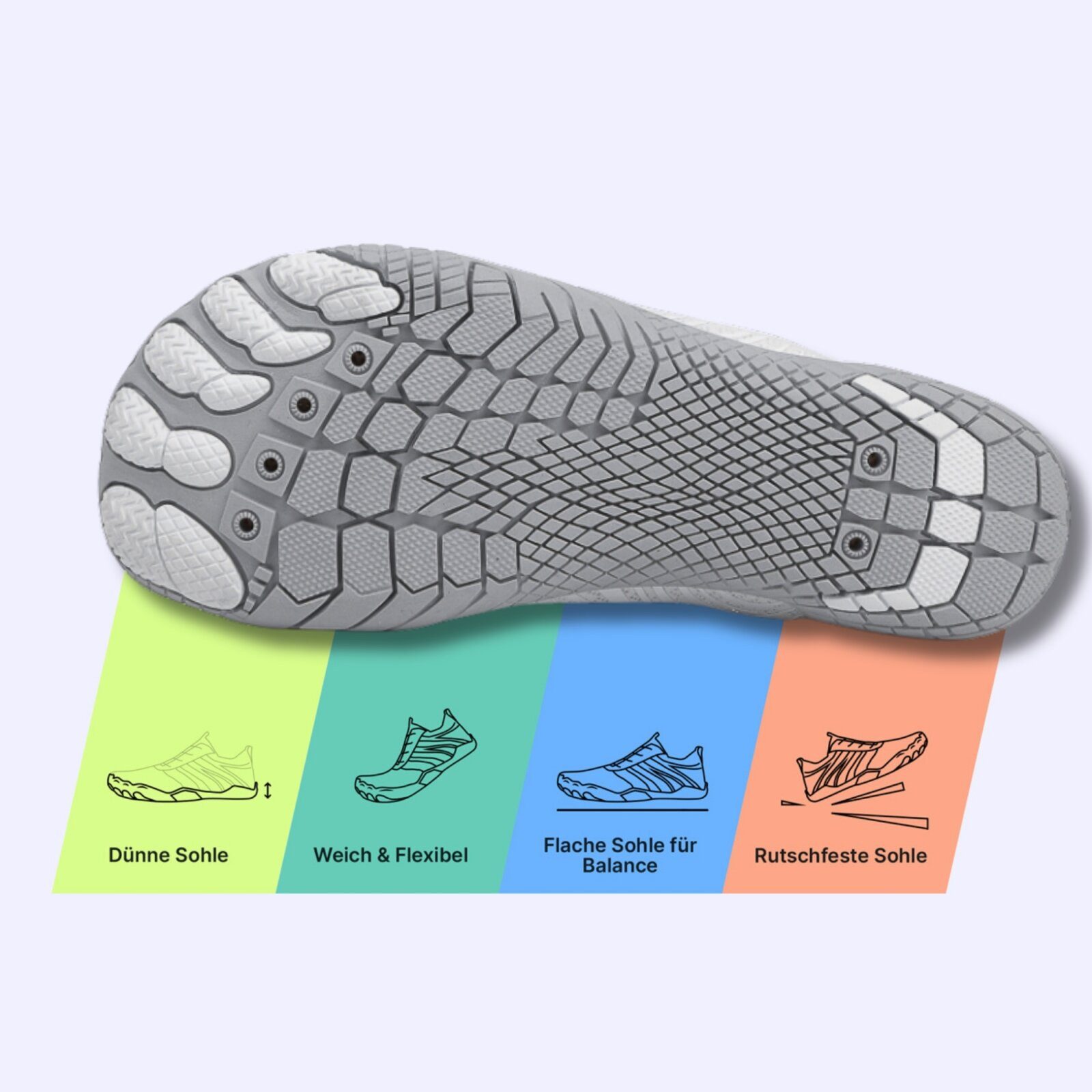 DOTALES Gripstep Barfußschuhe Damen & Herren Barfußschuhe Barfußschuh Minimalschuhe