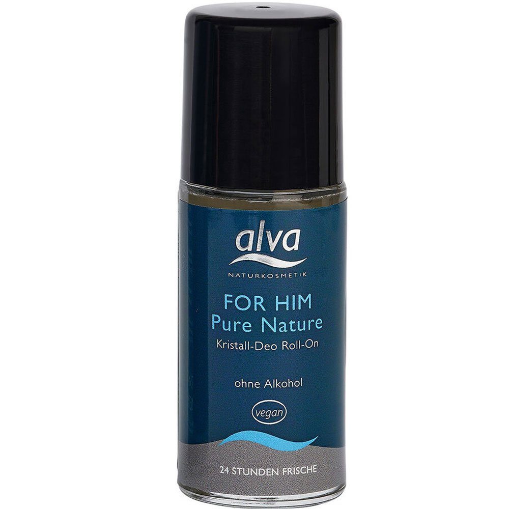 Alva Deo-Kristall FOR HIM Pure Nature Kristall Roll On, 50 ml