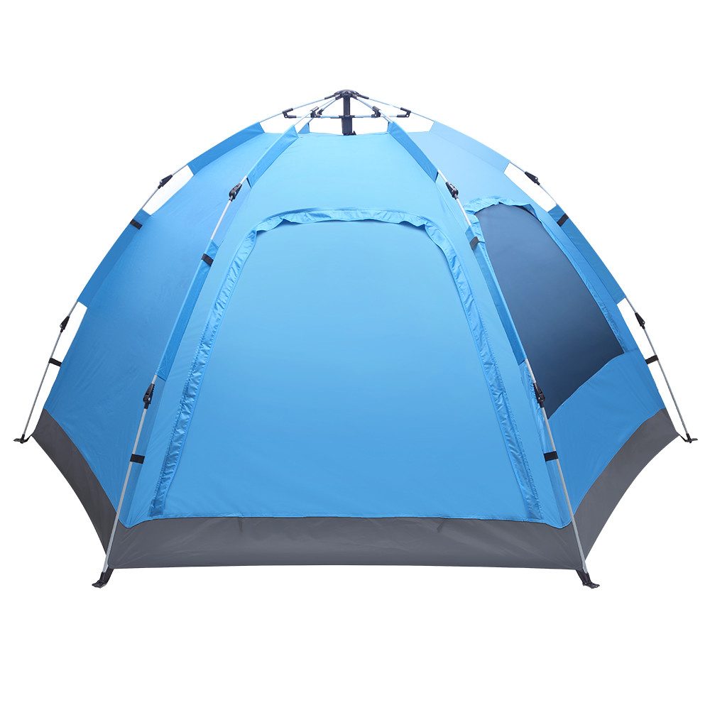 LALAHO Kuppelzelt Campingzelt Automatisches Zelt,Pop-Up-Zelt, Für 2–4 Personen, Moskitonetz, Atmungsaktiv, Wasserdicht, UV-Schutz, 280 x 245 x 140 cm