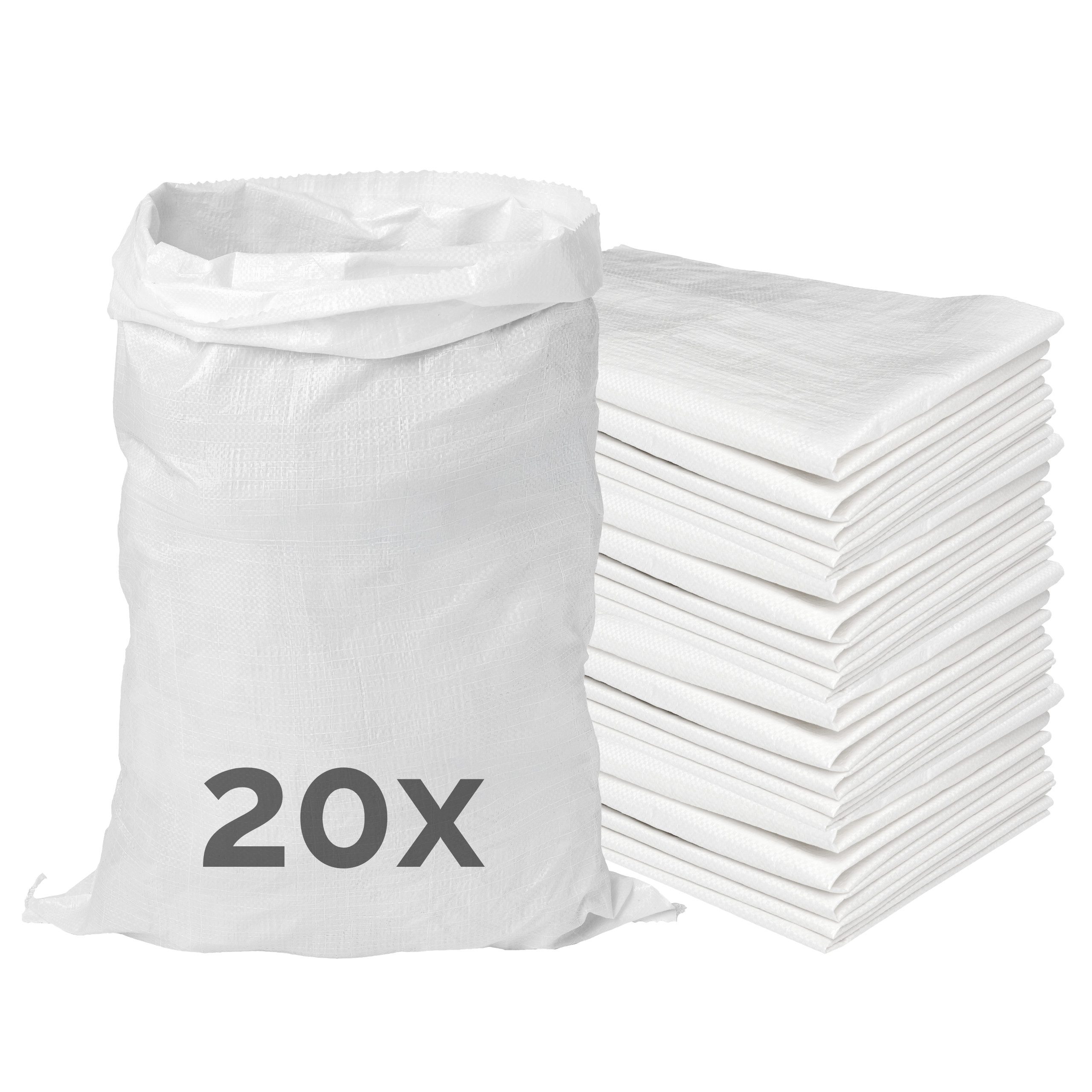 Garronda Gewebesack Polypropylensack für Sand, Lagerung, reißfest, 25 und 50 kg GD-0161, vielseitig einsetzbar: Gewebesäcke Gartensack Hochwasserschutz