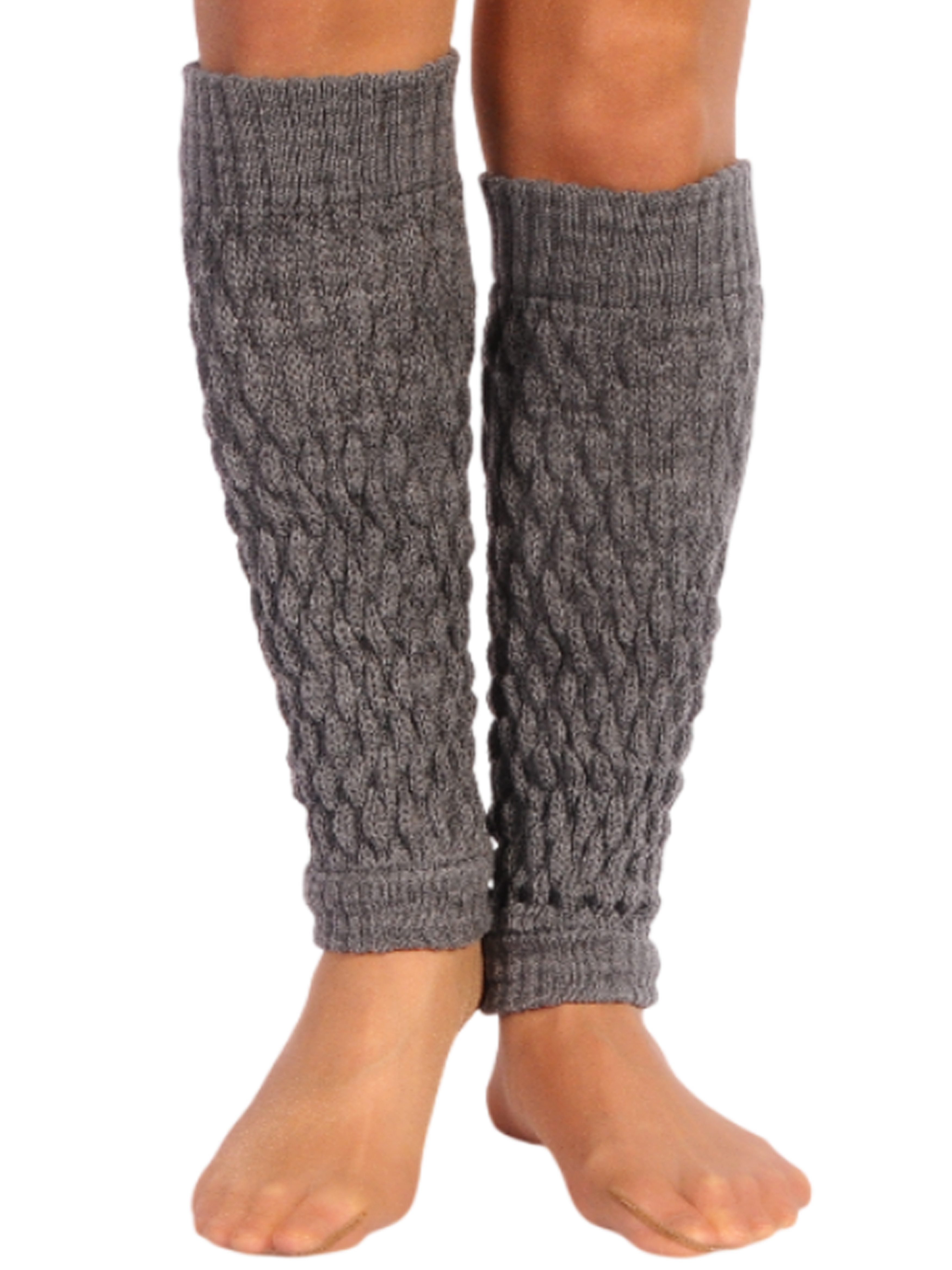 Martinex Beinstulpen Stulpen in Dunkelgrau elegante Beinwärmer Damen Frauen Strickstulpen wärmend, weich, in Grau, gestrickt